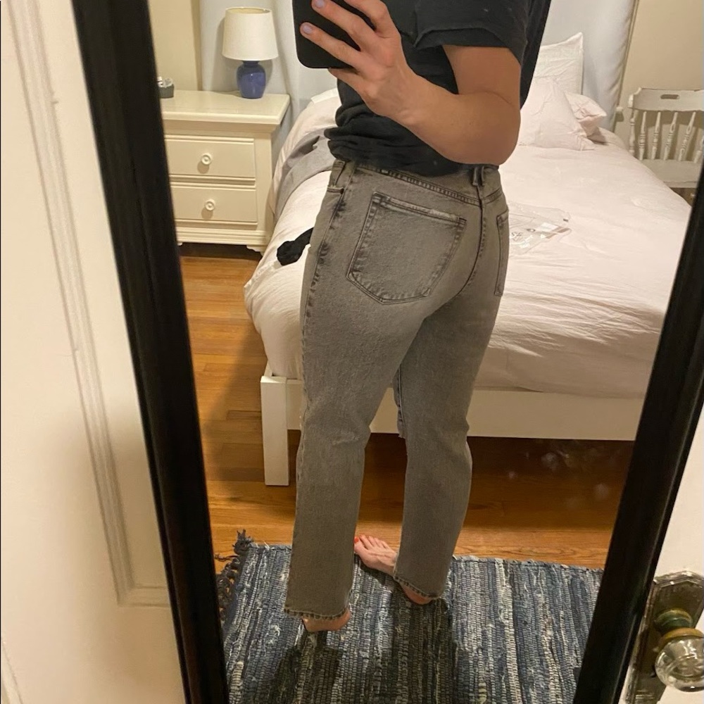 Good American Good Boy high waist straight leg jeans